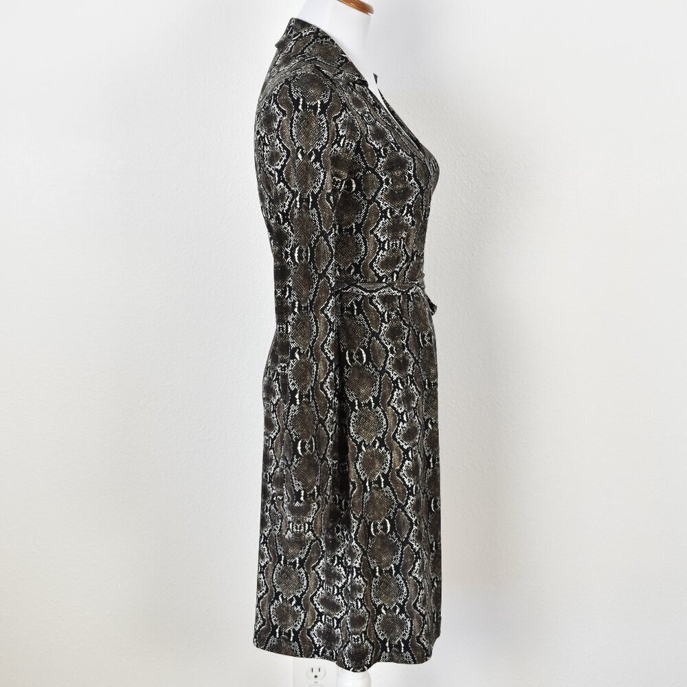 Calvin Klein Snake Print Wrap Dress - 2 - Picture 6 of 9